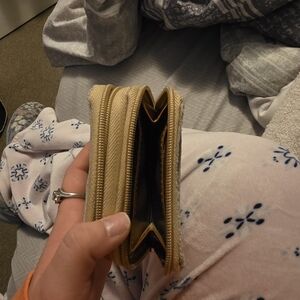 Beige Zip-Around Wallet